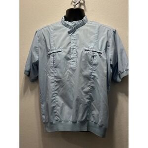 Vintage 1980's Jordan Christopher Hip Hop Track Coat ‎ Size Large Baby Blue
